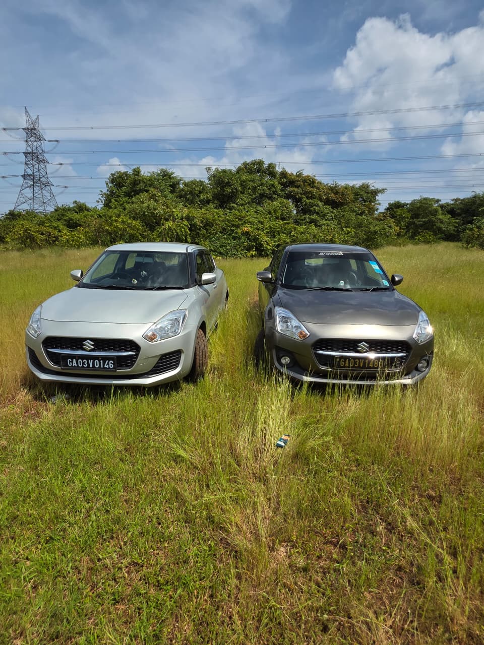 Two Swift cars front view